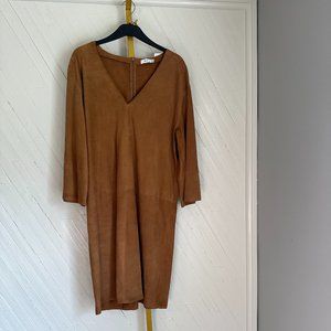 Vince Brown Suede Dress